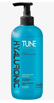 Шампунь для волос TUNE 500мл (с дозатором) HYALURONIC SHAMPOO увлажняющий для тусклых /12/