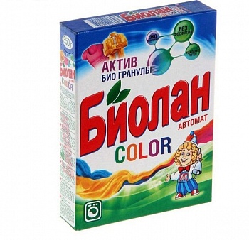 Стиральный порошок Биолан Автомат 0,35 кг Колор /24/