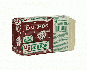 Весна мыло  140 гр. Народное ГОСТ (Банное) /44/в пленке1104