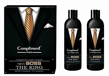 Подарочный набор Compliment men №1772-2 New Boss The King (шампунь для волос 250мл+гель для душа 250мл) /10/