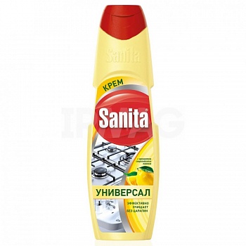 Крем чистящий SANITA 600г Универсал Сицилийский лимон /12/Ступино