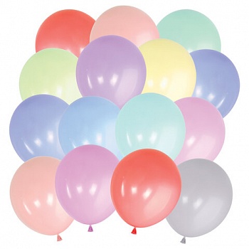Шары воздушные BRAUBERG KIDS  50шт, 30см, "МАКАРУНС", ассорти