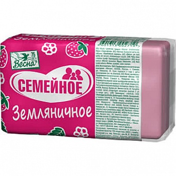 Весна мыло  140 гр. Семейное (Земляничное) в пленке ППП /44/1106