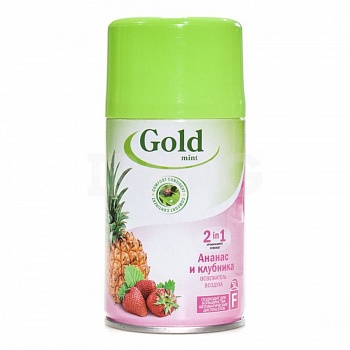 Запасной блок "Gold mint plus" Ананас и клубника 230мл/12/
