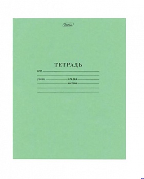 Тетрадь 24л клетка скрепка Хатбер зеленая/40/ /240/