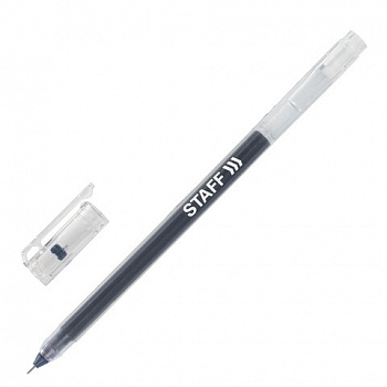 Ручка гелевая STAFF "EVERYDAY GP-191 ", СИНЯЯ, с грипом, корп. прозр., узел 0,5мм, линия 0,35мм /12/