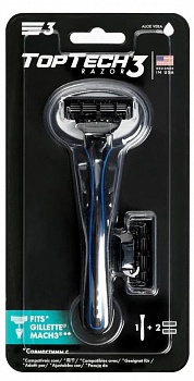 Станок TopTech Razor 3 с 2-мя кассетами (cовместимы с Gillette Mach 3) /5/