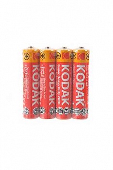 Мизинчиковые батарейки  4шт KODAC R03 б/б 4/40/200/10*4