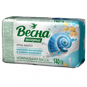 Весна мыло Ассорти 140г Морские минералы и соевое молочко /44/6211/