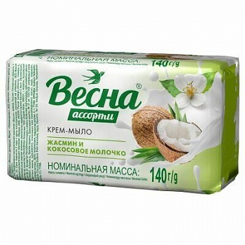 Весна мыло Ассорти 140г Жасмин и кокосовое молочко /44/6209/