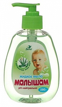 Весна жидкое мыло Малышам Алоэ вера диспенсер 280г /15/ 5300