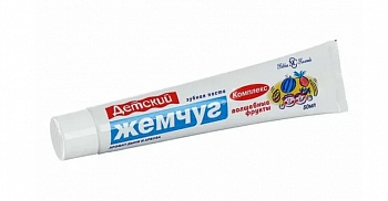 Зубная паста детская "Новый жемчуг" 50мл Волшебный фрукты (фут)/32/17107/НК