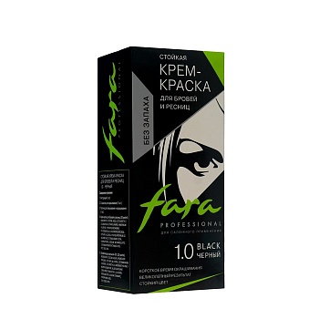 ФАРА Крем-краска для бровей и ресниц т.1,0 Черный 30мл /12/