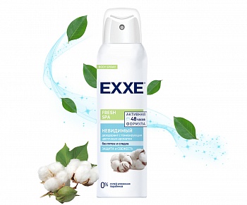 Дезодорант EXXE жен. Спрей 150мл Fresh Spa "Невидимый" /24/Арвитекс