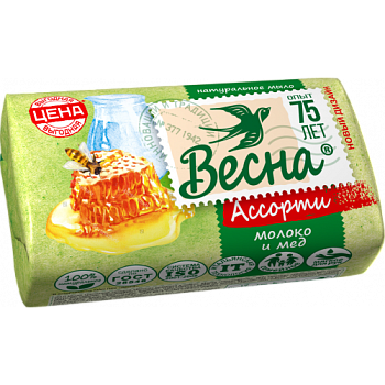 Весна мыло Ассорти  90г Молоко и мед /72/6092/