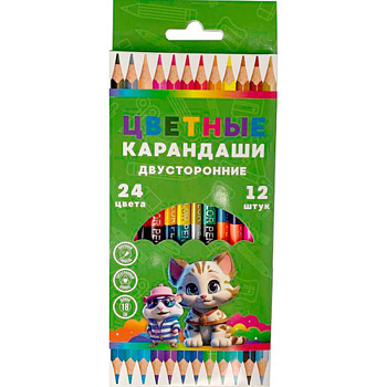 Карандаши цветные 24цв 2N двусторонние Лучшие друзья