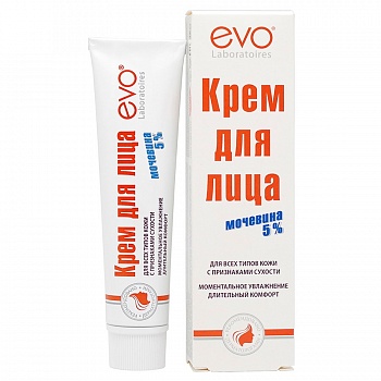 EVO Крем для лица с мочевиной 5% для всех типов кожи с признаками сухости, кар/п (46мл) /12/Аванта