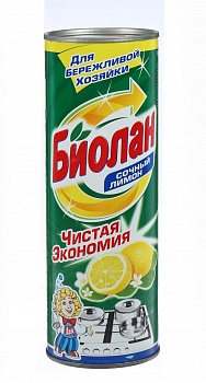 Чистящий порошок Биолан 400г Сочный лимон /24/