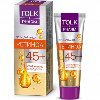 Весна TOLK pharm крем для лица "РЕТИНОЛ" 45+ сохранение молодости  40мл /24/2581