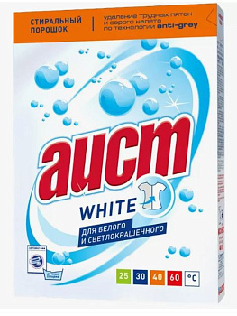 Стир порошок Аист  400г White для белого /30/срок