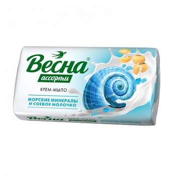 Весна мыло Ассорти  90г Морские минералы и соевое молочко /72/6206/