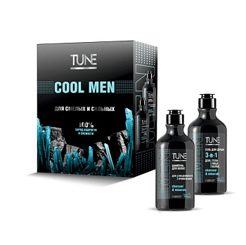 Подарочный набор муж. TUNE COOL MEN (гель д/душа 290мл + шампунь для волос 290мл) /6/