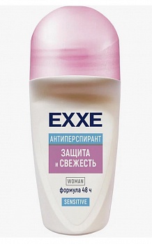 Дезодорант EXXE жен. Ролик 50мл Защита и свежесть Синий/24/С0007329/Арвитекс