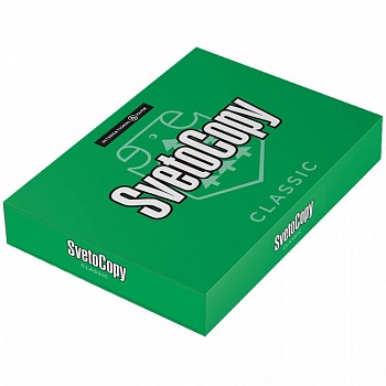 Бумага офисная А4 SVETOCOPY CLASSIC 80 г/м2, 500 л., марка С, Россия, 146% (CIE) /5/
