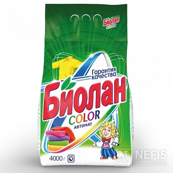 Стир. порошок Биолан Автомат 4 кг Колор *3/нэфис