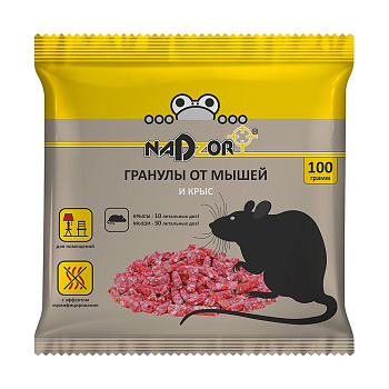 Nadzor Гранулы от мышей и крыс, 100г /50/