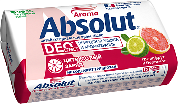 Весна мыло 90г ABSOLUT Deo effect Грейпфрукт и бергамот /72/ 6160