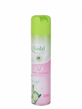 Освежитель воздуха GOLD WIND 300мл Green coсktail (Зеленый коктейль) /12/Сибиар