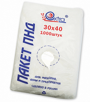 Фасовка ПНД 30*40/10мкм (850/0,9)ГОСТ /15/синия