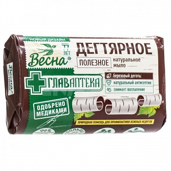 Весна мыло  90 гр. Главаптека (Дегтярное) /72/6260