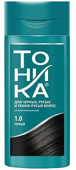Оттеночный бальзам ТОНИКА  1.0 Черный (150мл) /6/