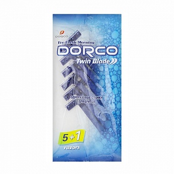 Станок одноразовый DORCO (2 лезвия)  5+1шт, фиксир.головка