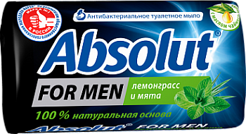 Весна мыло 90г ABSOLUT For men  Лемонграсс и мята /72/6161