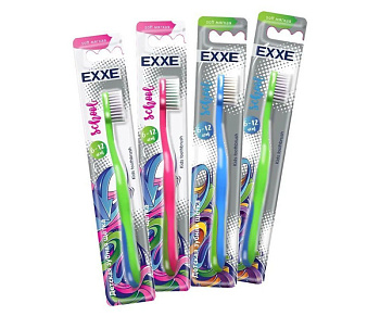 Зубная щётка  Детская EXXE school 6-12 лет мягкая /12/