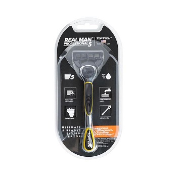 Станок TopTech Razor 5 с 1кассетой (cовместимы с Gillette Fusion 5) /10/