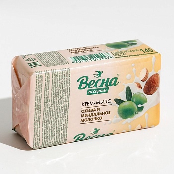 Весна мыло Ассорти 140г Олива и миндальное молочко /44/6208/