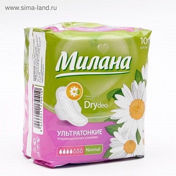 Прокладки гиг. МИЛАНА Ультра драй нормал део 10шт /54/