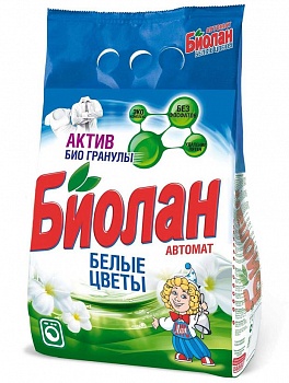 Стиральный порошок Биолан Автомат 2,4 кг Белые Цветы /4/