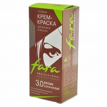 ФАРА Крем-краска для бровей и ресниц т.3,0 Коричневый 30мл /12/